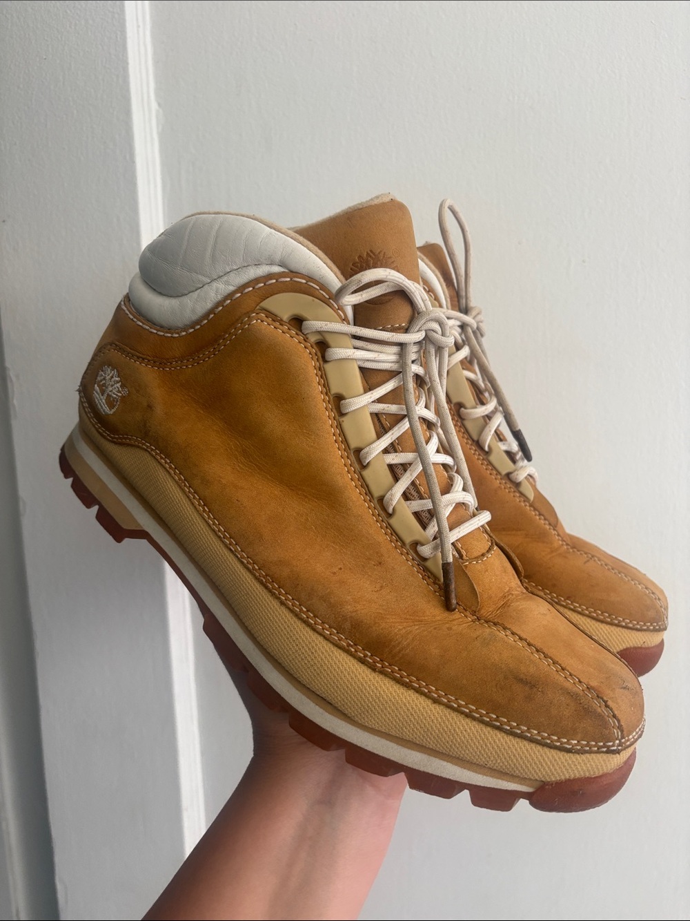 Timberland Men's Wheat/Tan Low-Top Leather Sneakers